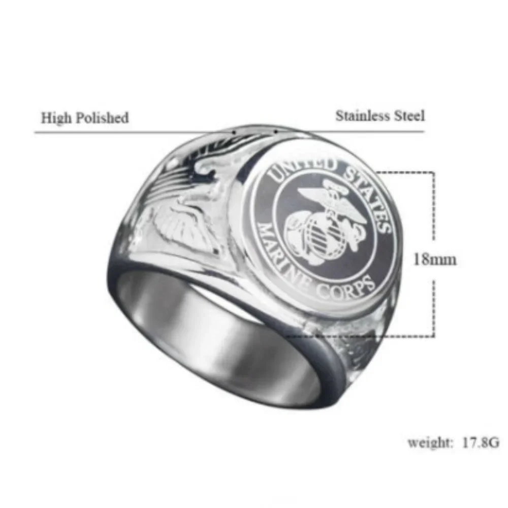 United States MARINE CORPS Signet Ring sz 11